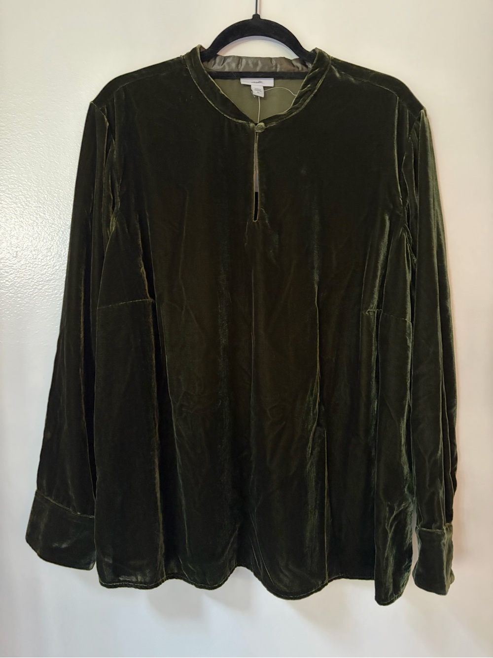 J. Jill Women's Velvet Sleep Top in Olive - XL